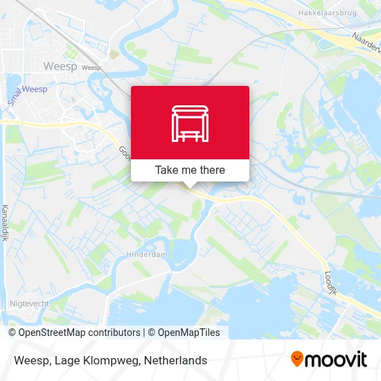 Weesp, Lage Klompweg map