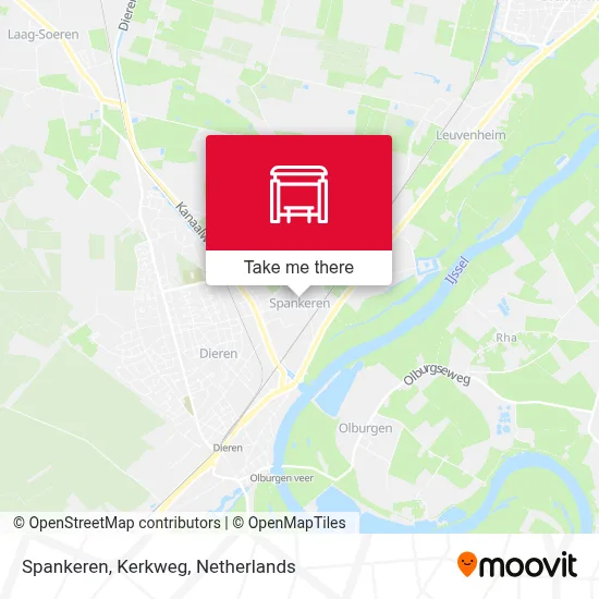 Spankeren, Kerkweg Karte