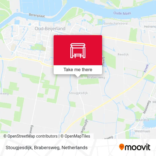 Stougjesdijk, Brabersweg map