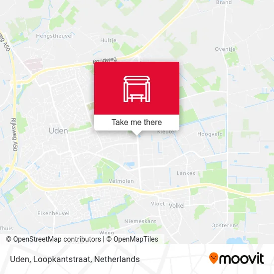 Uden, Loopkantstraat map