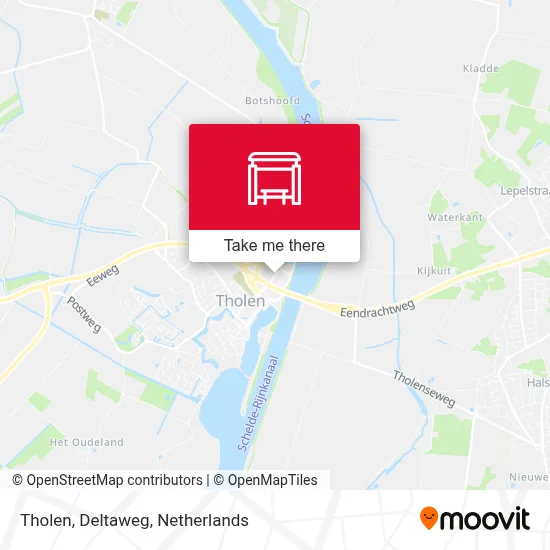 Tholen, Deltaweg Karte