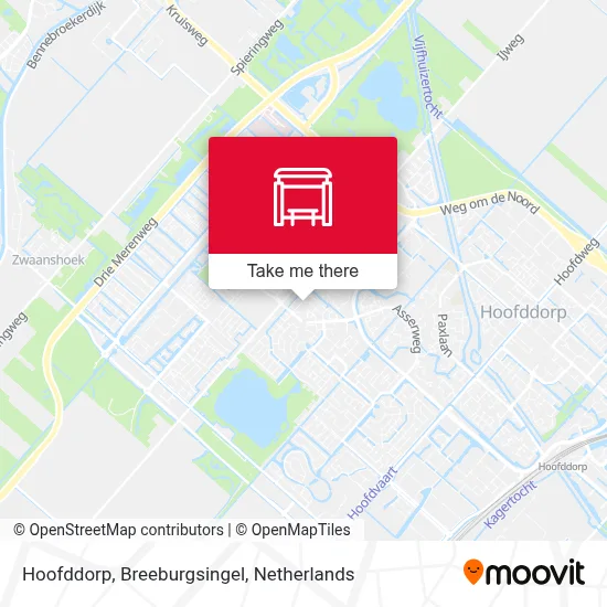 Hoofddorp, Breeburgsingel Karte