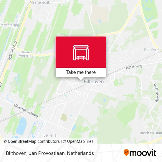 Bilthoven, Jan Provostlaan Karte