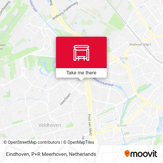 Eindhoven, P+R Meerhoven map