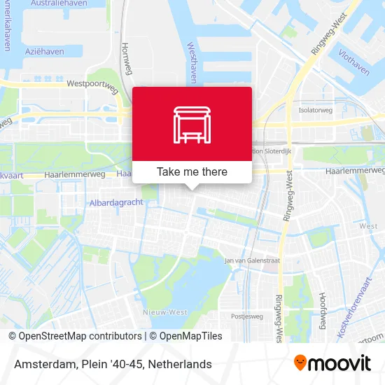 Amsterdam, Plein '40-45 map