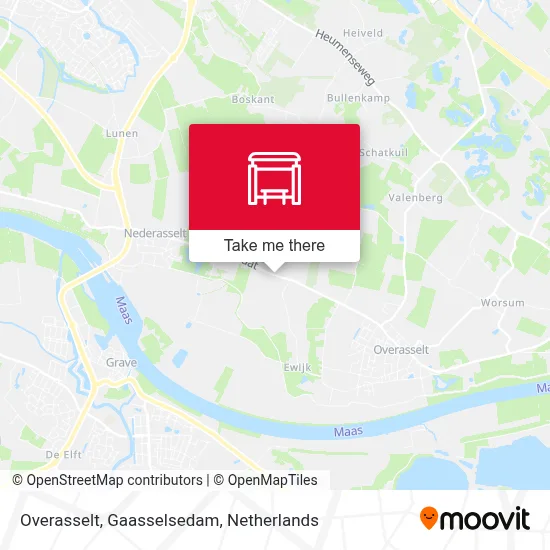 Overasselt, Gaasselsedam map