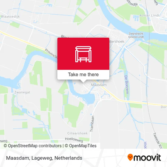 Maasdam, Lageweg Karte