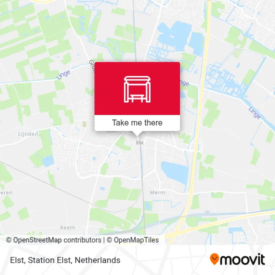 Elst, Station Elst map