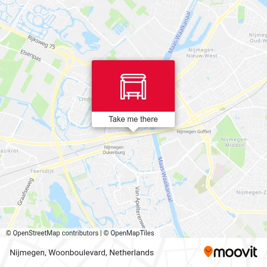 Nijmegen, Woonboulevard Karte