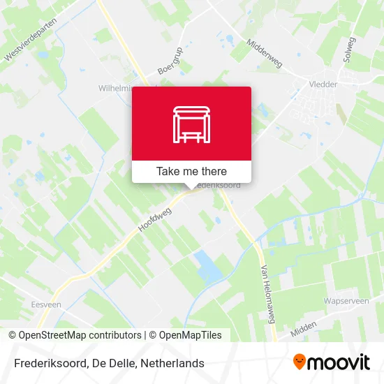 Frederiksoord, De Delle map