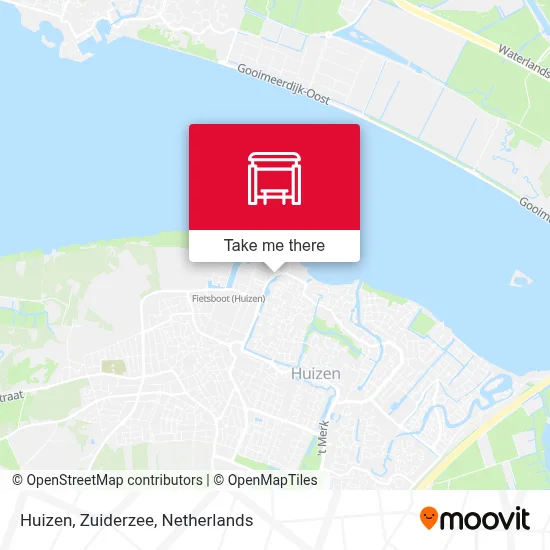 Huizen, Zuiderzee Karte