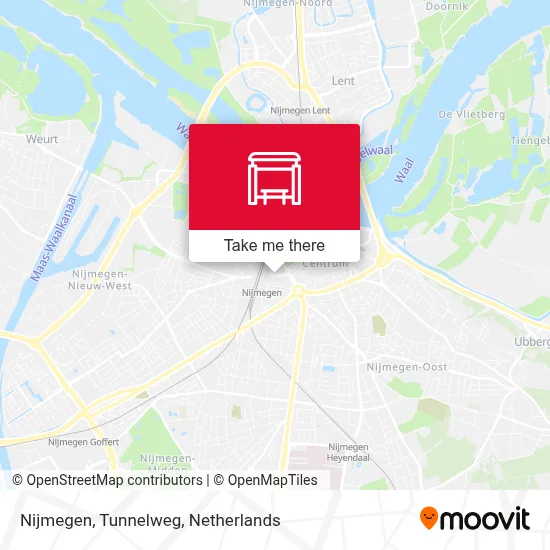 Nijmegen, Tunnelweg map