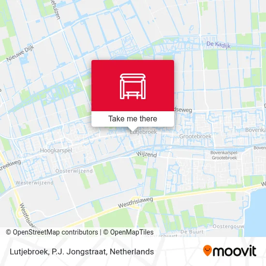 Lutjebroek, P.J. Jongstraat Karte