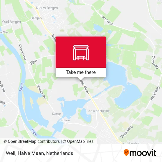 Well, Halve Maan Karte