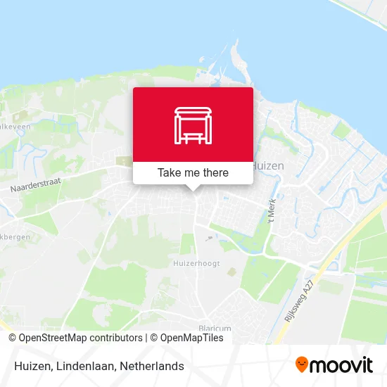 Huizen, Lindenlaan Karte