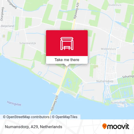 Numansdorp, A29 Karte