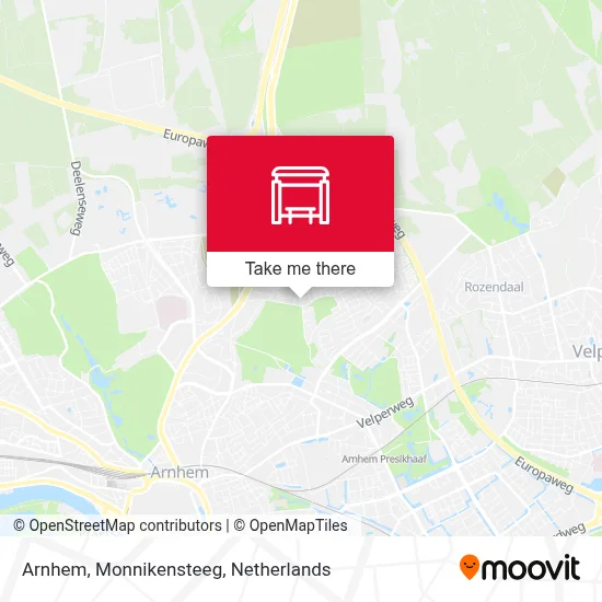 Arnhem, Monnikensteeg Karte