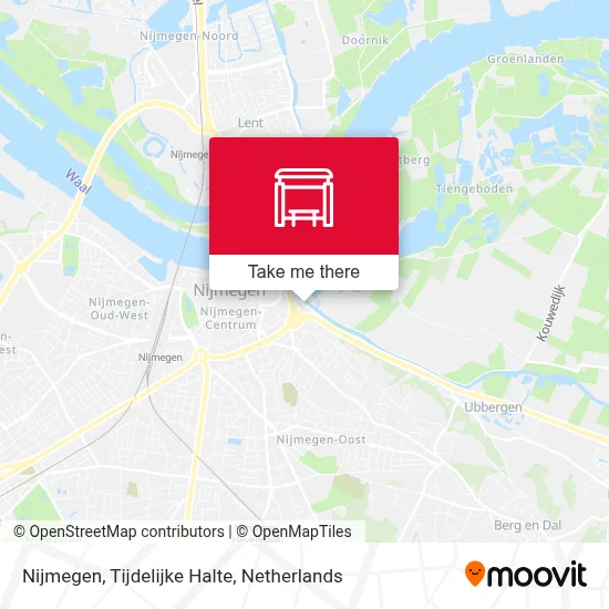 Nijmegen, Tijdelijke Halte map