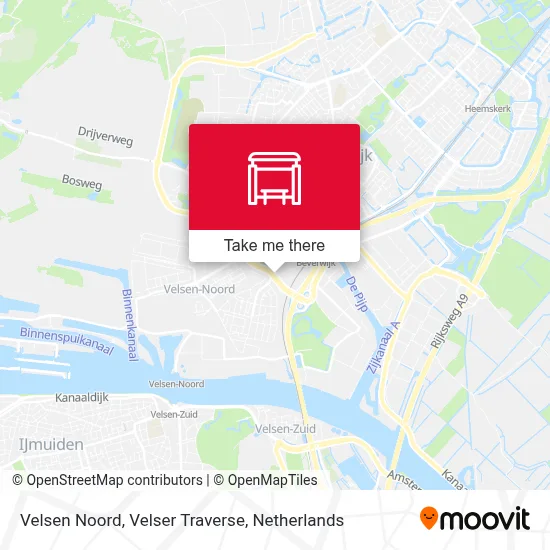 Velsen Noord, Velser Traverse map