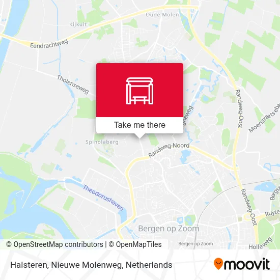 Halsteren, Nieuwe Molenweg Karte