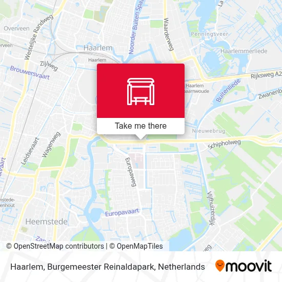 Haarlem, Burgemeester Reinaldapark Karte