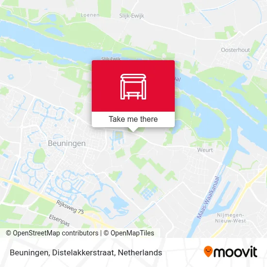 Beuningen, Distelakkerstraat Karte