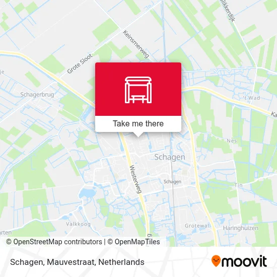 Schagen, Mauvestraat Karte