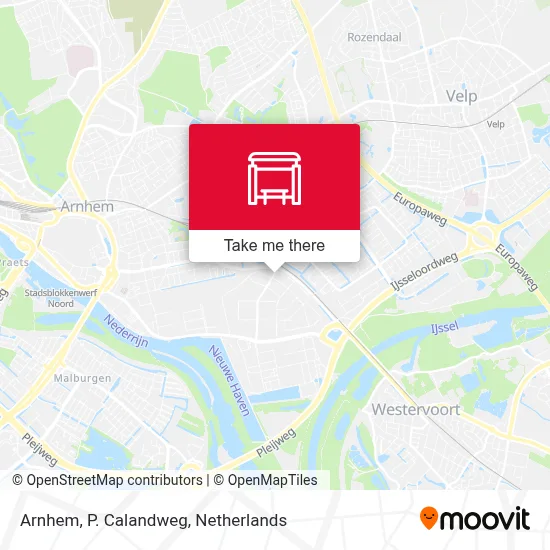 Arnhem, P. Calandweg Karte