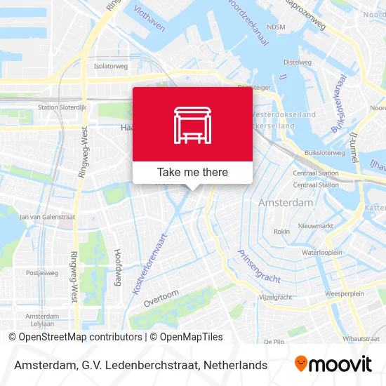 Amsterdam, G.V. Ledenberchstraat map