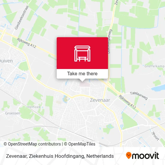 Zevenaar, Ziekenhuis Hoofdingang Karte