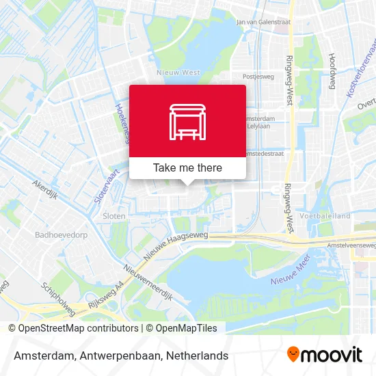 Amsterdam, Antwerpenbaan Karte