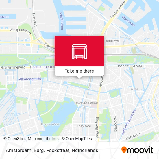 Amsterdam, Burg. Fockstraat Karte