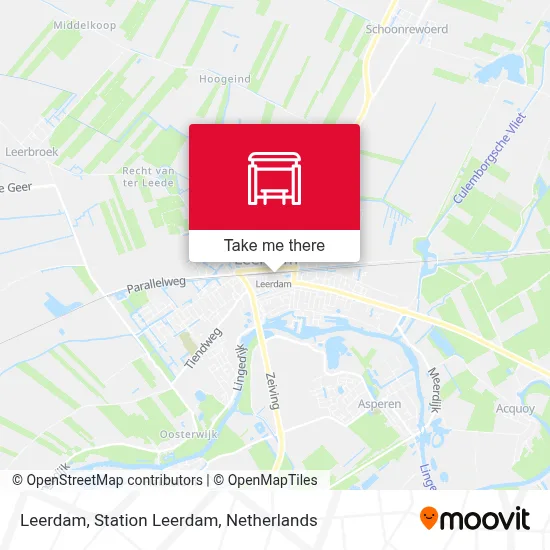Leerdam, Station Leerdam map