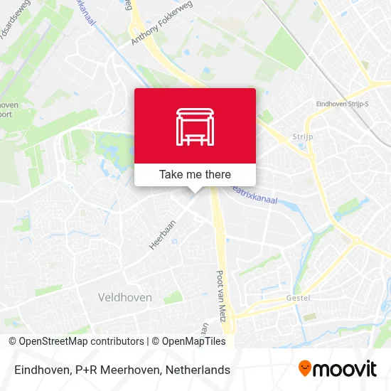 Eindhoven, P+R Meerhoven map