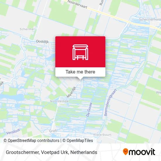 Grootschermer, Voetpad Urk map