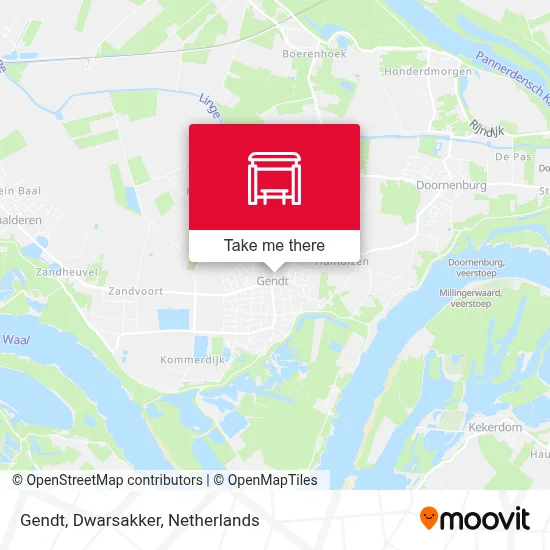 Gendt, Dwarsakker Karte