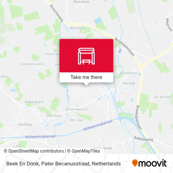 Beek En Donk, Pater Becanusstraat map