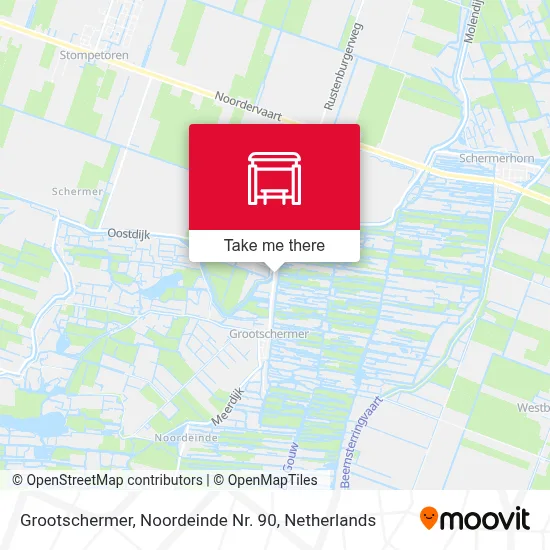 Grootschermer, Noordeinde Nr. 90 map