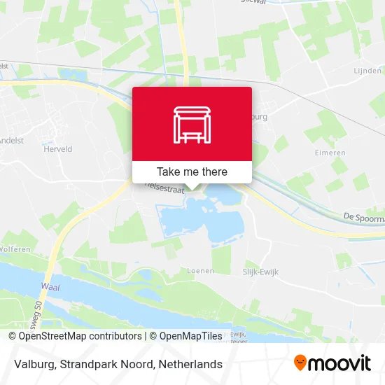 Valburg, Strandpark Noord Karte
