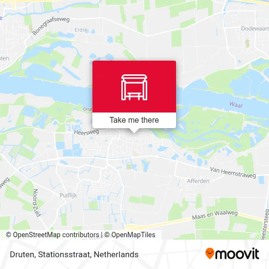 Druten, Stationsstraat map