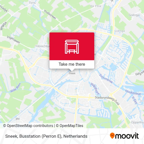 Sneek, Busstation (Perron E) map