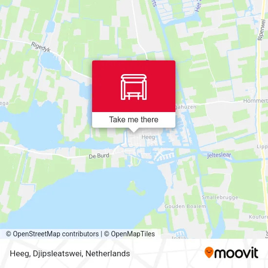 Heeg, Djipsleatswei map