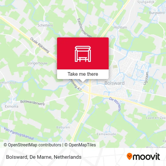 Bolsward, De Marne map