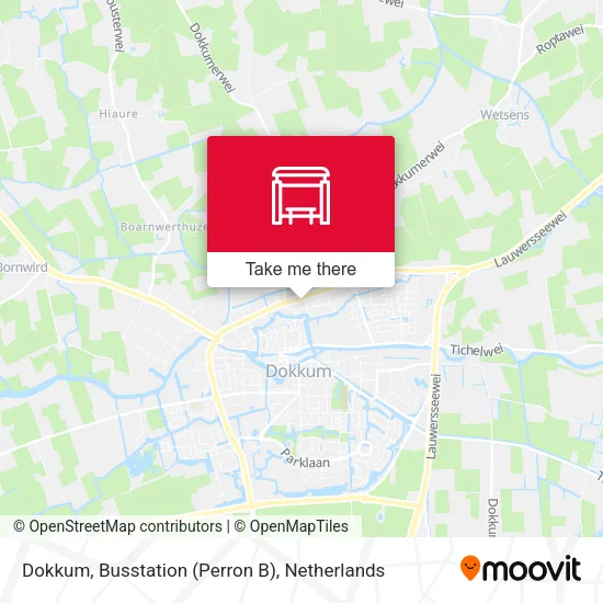 Dokkum, Busstation (Perron B) map