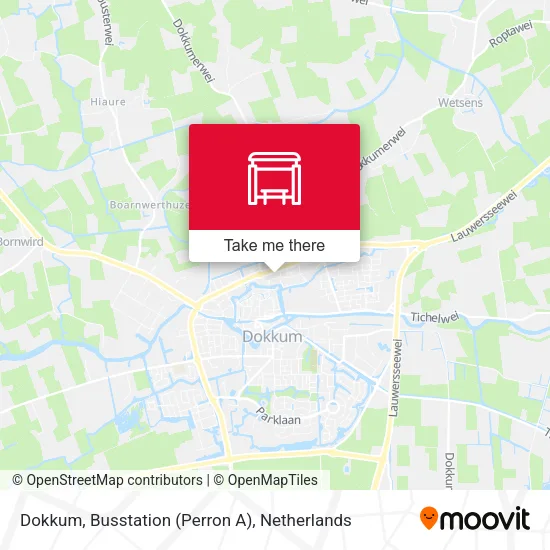 Dokkum, Busstation (Perron A) map