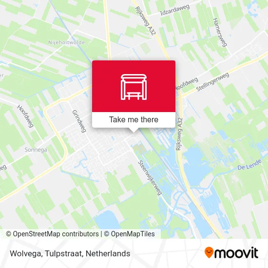 Wolvega, Tulpstraat Karte