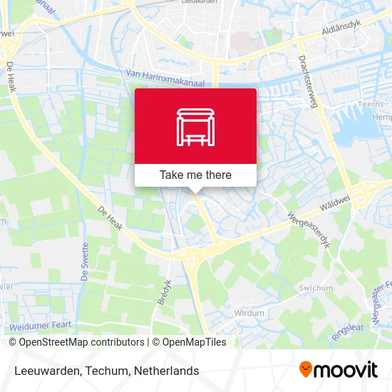 Leeuwarden, Techum map