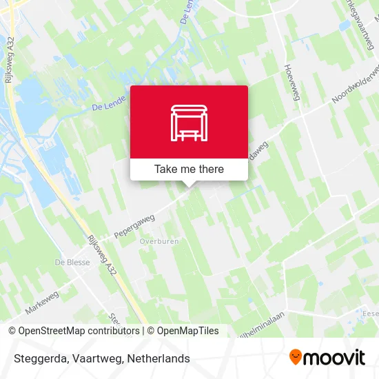 Steggerda, Vaartweg map