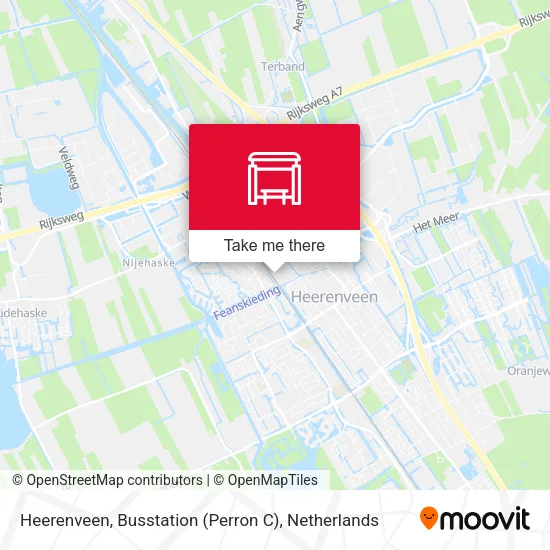 Heerenveen, Busstation (Perron C) map