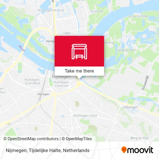Nijmegen, Tijdelijke Halte map